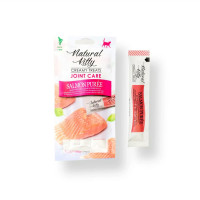 Кремовое лакомство для котов Natural Kitty – пюре с лосося для ухода за суставами, 4х12 г