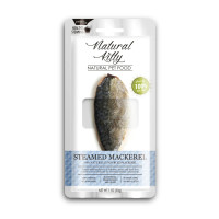 Лакомство для кошек и собак Natural Kitty STEAMED MACKEREL в виде кусочков скумбрии приготовленных на пару 30г