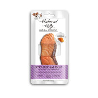 Лакомство для кошек и собак Natural Kitty STEAMED SALMON в виде кусочков лосося приготовленных на пару 30г