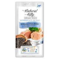 Крем-снек для котів зі смаком тунця та насіння чіа Natural Kitty Creamy Treats Tuna with Chia Seed, 4х12г