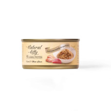 Вологий корм для котів Natural Kitty Meat Lover tuna and chiken in gravy з диким тунцем та куркою у соусі, 70г