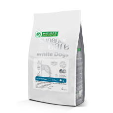 Сухий корм Nature's Protection White Dogs для білих собак усіх розмірів і стадій життя з білою рибою, 4 кг