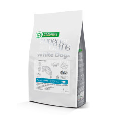 Сухой корм Nature's Protection Grain Free White Dogs для белых собак всех размеров и стадий жизни с белой рыбой, 4 кг