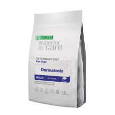 Сухий беззерновий корм Nature's Protection Veterinary Diet Dermatosis для здоров'я шкіри, шерсті собак з лососем, 1,5 кг