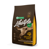 Сухой беззерновой корм Nature's Protection Lifestyle Grain Free Junior для юниоров всех пород с лососем и крилем, 1,5 кг