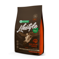 Сухой беззерновой корм Nature's Protection Lifestyle Grain Free Adult для собак малых пород с лососем и крилем, 1,5 кг