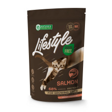 Сухий беззерновий корм Nature's Protection Lifestyle Growing Salmon для кошенят з лососем, 400 г