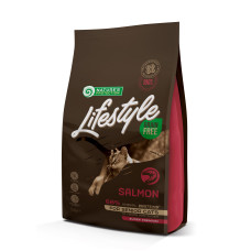 Сухий беззерновий корм Nature's Protection Lifestyle Senior Salmon для літніх котів з лососем, 1.5 кг