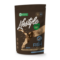 Сухий беззерновий корм Nature's Protection Lifestyle Sterilised White fish для стерилізованих котів з білою рибою, 400 г