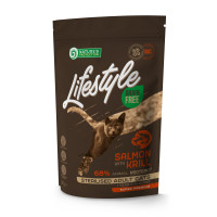Сухой беззерновой корм Nature's Protection Lifestyle Sterilised Salmon для стерилизованных котов с лососем, 400 г