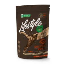 Сухий беззерновий корм Nature's Protection Lifestyle Sterilised Salmon для стерилізованих котів з лососем, 400 г