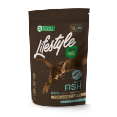 Сухий беззерновий корм Nature's Protection Lifestyle Adult White fish для котів з білою рибою, 400 г