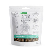 Беззерновые лакомства Nature's Protection White Dogs Daily Oral Care для взрослых белых собак с протеином насекомых 150 грамм