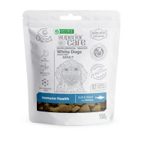 Беззерновые лакомства Nature's Protection White Dogs Immune Health для взрослых белых собак с с сельдью 150 грамм