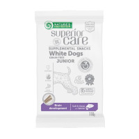 Беззерновые лакомства Nature's Protection White Dogs Brain Development для щенков белых собак с лососем, 110 г