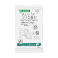 Беззерновые лакомства Nature's Protection White Dogs Hypoallergenic & Digestive Care для взрослых белых собак с лососем 110 грамм