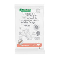 Беззернові ласощі Nature's Protection White Dogs Clear Vision для дорослих білих собак з лососем, 110 г
