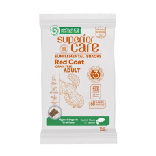Беззернові ласощі Nature's Protection Red Coat Hypoallergenic Oral Care для дорослих рудих собак з лососем 150 грам
