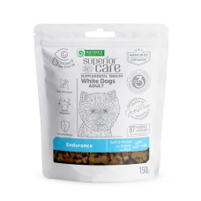 Беззернові ласощі Nature's Protection White Dogs Endurance для дорослих білих собак з протеїном комах і рисом 150 грам