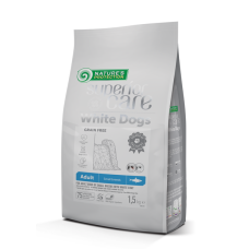 Сухий корм Nature's Protection White Dogs Grain Free для дорослих білих собак малих порід з оселедцем 1,5 кг