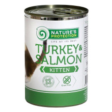 Вологий корм Nature's Protection Kitten Turkey & Salmon для кошенят з індичкою і лососем 400 г