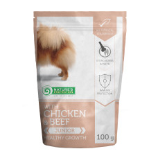 Вологий корм Nature's Protection Junior Small Breeds Healthy Growth для цуценят малих порід з куркою і яловичиною, 100 г