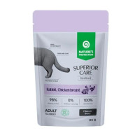 Влажный корм Nature's Protection Superior Care Sterilised Grain Free Cats для котов с кроликом, курицей и клюквой 85 г