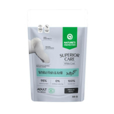 Вологий корм Nature's Protection White Dogs Grain Free Adult All White Fish and Krill для білих собак з білою рибою і крилем, 85 г