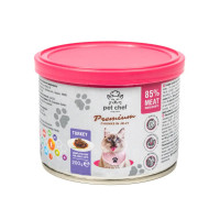 Вологий корм для котів Pet Chef з індичкою 200г