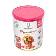 Влажный корм для собак Pet Chef с говядиной 800г