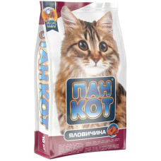 Сухий корм для котів Пан Кот Яловичина, 10 кг
