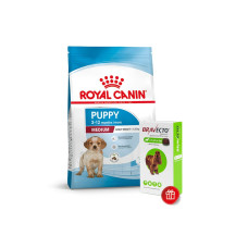 Корм для цуценят ROYAL CANIN MEDIUM PUPPY 15 кг + 1 таблетка Бравекто 10-20 кг в подарунок!