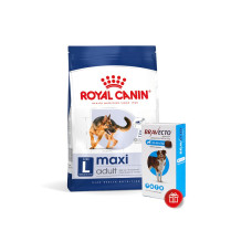 Корм для взрослых собак ROYAL CANIN MAXI ADULT 15 кг + 1 таблетка Бравекто 20-40 кг в подарок!