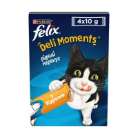 Felix Deli Moments ласощі для котів 4 шт х 10 г - курка