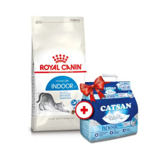 Корм для домашних кошек ROYAL CANIN INDOOR 4 кг+5 л catsan в подарок!