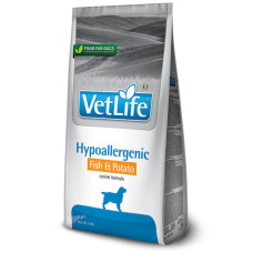 Сухий корм Farmina Vet Life Hypoallergenic Fish&Potato для собак, у разі харчової алергії, риба та картопелька, 12 кг