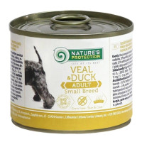 Вологий корм для собак Nature's Protection Adult Small Breed 200 г - телятина та качка