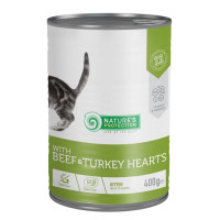 Вологий корм Nature's Protection Kitten Beef & Turkey hearts для кошенят з яловичиною і серцем індички 400 г