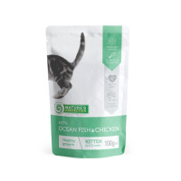 Влажный корм для котят Nature's Protection Kitten pouch 100 г - океаническая рыба и курица