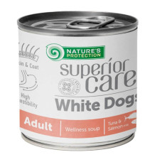 Суп Nature’s Protection White Gogs Adult Soup Tuna & Salmon для білих собак з тунцем і лососем, 140 мл