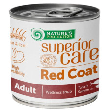 Суп Nature’s Protection Red Coat Adult Soup Tuna & Salmon для рудих собак з тунцем і лососем, 140 мл