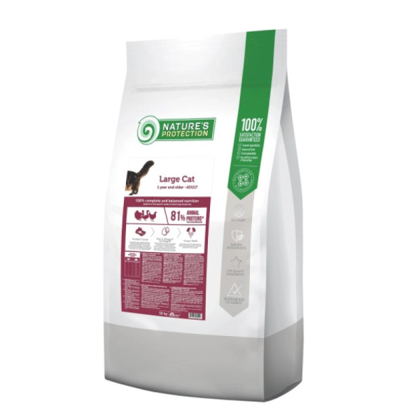 Сухий корм для дорослих котів великих порід Nature's Protection Large cat 18кг