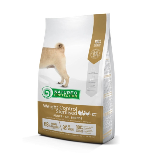 Сухий корм Nature's Protection Weight Control Sterilised для дорослих собак всіх порід після стерилізації 4 кг
