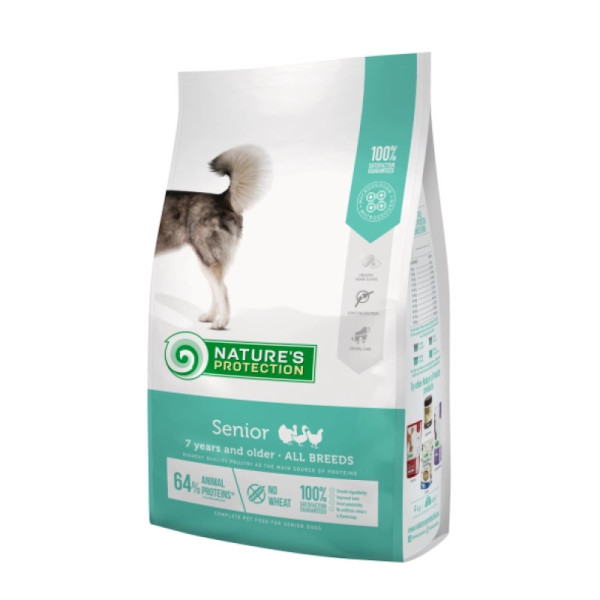 Сухий корм Nature's Protection Senior All Breeds для літніх собак всіх порід від 7 років з м'ясом птаха 4 кг