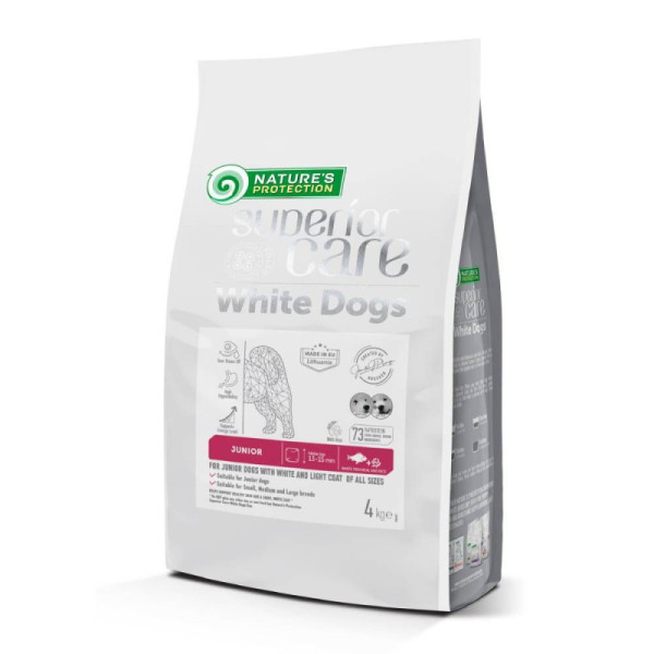 Сухий корм для цуценят Nature's Protection Superior Care White Dogs Junior All Sizes 4 кг - біла риба