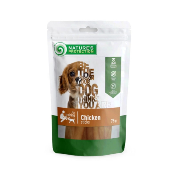 Nature's Protection Chicken sticks Ласощі для собак стіки з курки, 75 г
