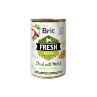 Вологий корм для собак Brit Fresh (Брит Фреш) Duck & Millet 400 г з качкою та пшоном (консерва)