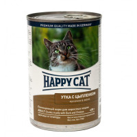 Влажный корм для кошек Happy Cat Ente&Huhn Gelee кусочки в соусе с уткой и цыпленком 400 г