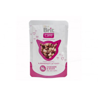 Влажный корм для котов Brit Care Cat pouch 80 г с курицей и уткой (пауч)