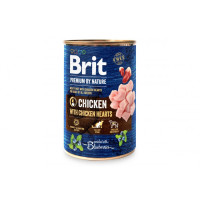 Вологий корм для собак Brit Premium (Брит Преміум) by Nature 400 г курка з курячим серцем (консерва)